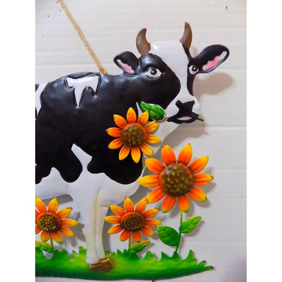 NEW Metal Welcome Cow Wall Sign Country Decor Farmhouse Wall Art - Picture 2 of 3
